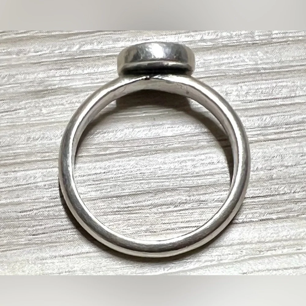 Vintage Artisan (FF) Sterling Silver & Gold Modernist Shadowbox Heart Ring